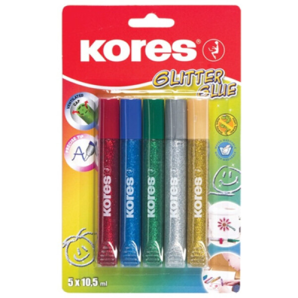 Kores Glitter glue 5 x 10,5 ml