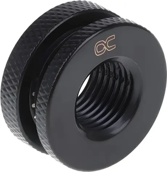 Alphacool / Průchodka G1/4 / černá / krátká verze / mosaz (17424)