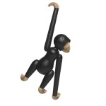 Kay Bojesen Denmark Dřevěná opička Monkey Mini Dark Oak 9,5 cm, černá barva, přírodní barva, dřevo