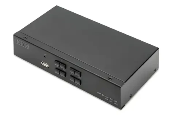 Digitus DS-12891 / KVM přepínač / 4 PC / 4x DisplayPort / 4K 60Hz / USB 2.0 / Audio (DS-12891)