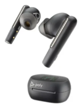 Poly Voyager Free 60+ UC Teams černá / bezdrátová sluchátka do uší / mikrofon / BT 5.3 / USB-C / IP54 / ANC (216066-02)