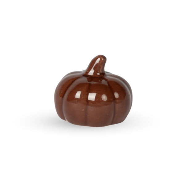 Storefactory Podzimní dekorace dýně Tranebo Brown Medium, hnědá barva, keramika