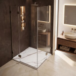 REA - Sprchová vanička Bazalt CARRARA WHITE 90x90 REA-K7002