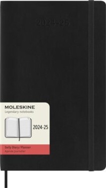 18měsíční diář denní Moleskine 2024-2025 měkký černý L
