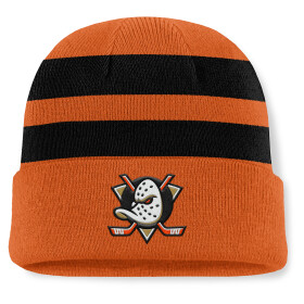 Fanatics Pánská zimní čepice Anaheim Ducks NHL Swipe Cuffed Beanie