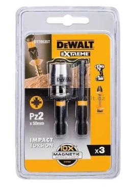DeWalt DT70535T / sada bitů Impact Torsion Extreme / 2x Pz2 50 mm + magnetický držák Torsion (DT70535T)