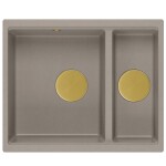 Quadron - Granitový dřez Logan 150 Beige Měď HCQL5646U4-C1_U