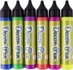 APLI APLI, 18981, Decor Pen, sada dekoračních popisovačů s 3D efektem, neonové, 6 ks