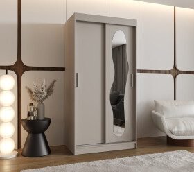 Šatní skříň Abi Ultra Rozměry: 100 cm, Barva korpusu + barva dveří: Kašmír + Kašmír