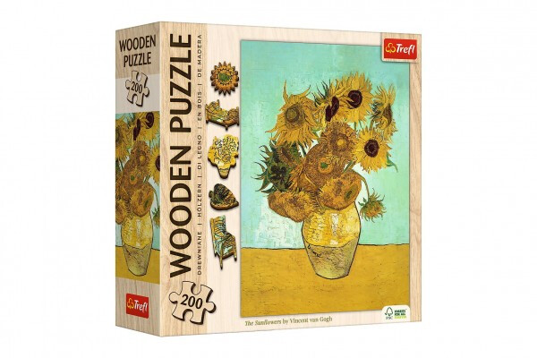 Dřevěné puzzle Art Vincent van Gogh Slunečnice 200 dílků