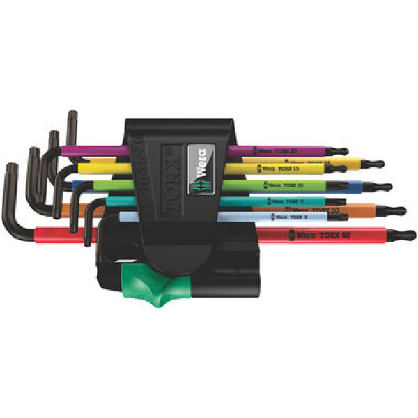 Wera 024335 Zástrčné klíče 967/9 Torx BO Multicolour 1. Sada 9 ks