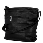 Trendy dámská koženková crossbody kabelka Truda, černá