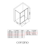 CERANO - Sprchový kout Versaro L/P - 6 mm - černá matná, transparentní sklo - 130x90 - zasouvací CER-8050BD80298