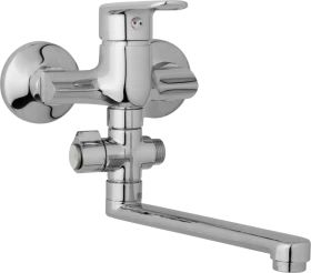 JB Sanitary Nástěnná umyvadlová a sprchová baterie FINERY, rozteč 100 mm, otočný přepínač, bez příslušenství, ramínko 200 mm F10 32 00
