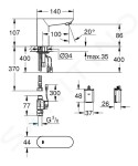 GROHE - Euroeco Cosmopolitan E Elektronická umyvadlová baterie, chrom 36271000