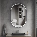 Erga Gwen, oválné LED zrcadlo 60x90cm v černém kovovém rámu, 3 barvy světla, přední osvětlení, vyhřívací podložka proti zapaření, ERG-V01-GWEN-6… ERG-V01-GWEN-6090-BK