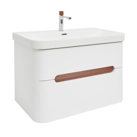 Koupelnová skříňka s umyvadlem a baterií SAT Fusion 77,5x53x45 cm bílá matná mat SATFUSION280WMWBA SATFUSION280WMWBA