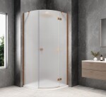 POLYSAN - GLOBE COPPER MATT čtvrtkruhový sprchový kout 900x900, matné sklo, pravé GB2690MRPG