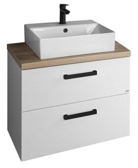 Aqualine Vega š. 72,5 cm, bílá/dub platin, VG073-01