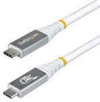 StarTech USB4 80Gbps 240W 0,5m bílá / Kabel USB-C / DP2.1 / 8K60Hz / Rychlonabíjení (CC50CM80GUSB4CABLEW)