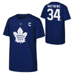 Outerstuff Dětské tričko Auston Matthews #34 Toronto Maple Leafs NHL Flat Captains Name & Number Short Sleeve Cotton Velikost: Dětské XL (170 – 176)