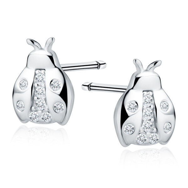 LUNICA Stříbrné náušnice berušky 0165