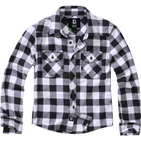 Brandit Košile dětská Kids Check Shirt Long Sleeve černá