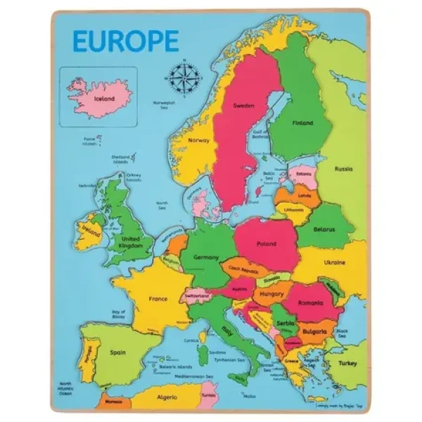 Bigjigs Toys Dřevěné puzzle mapa Evropy