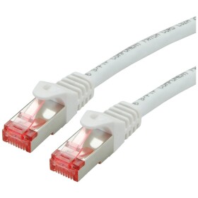 Roline 21.15.2661 RJ45 síťové kabely, propojovací kabely CAT 6 S/FTP 1.00 m bílá dvoužilový stíněný, bez halogenů, samozhášecí 1 ks
