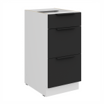 Spodní skříňka Aria 40 D 3S BB - Premium Box Barva korpusu: Černá, Barva dvířek: GR - Graphite AFM