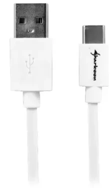 Sharkoon USB 2.0 bílá / Kabel / USB-A - USB-C / 1 m (4044951021659)