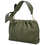 Módní dámská kožená kabelka do ruky Antini, tmavě zelená
