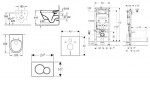 GEBERIT - Duofix Set předstěnové instalace, klozetu Architectura a sedátka softclose, tlačítko Sigma01, alpská bílá SANI11CK3100