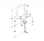 KLUDI - Reef Dřezová baterie s výsuvnou sprškou, kartáčovaný bronz 50851N175