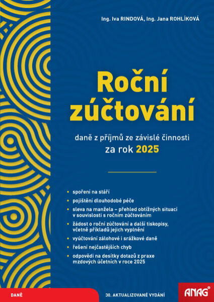 ANAG Roční zúčtování daně z příjmů ze závislé činnosti za rok 2025 - Jana Rohlíková