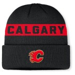Fanatics Pánská zimní čepice Calgary Flames NHL Authentic Pro A/Cap Cuffed Beanie