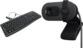 Logitech K120 920-002522 + Brio 100 / Set klávesnice a webkamery / USB / černá