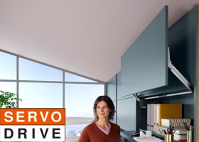 Blum Sada Aventos HL top Servo-Drive mechanismus: silný, výška korpusu: 340-389mm, krytka: šedá tmavá (BLAHLT_36)