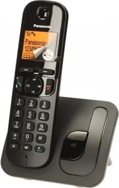 Panasonic KX-TGC210PDB černá / DECT bezdrátový telefon / LCD 1,4" / CLIP / telefonní seznam 50 čísel (KX-TGC210PDB)