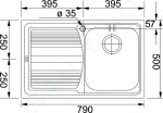 FRANKE - Logica Nerezový dřez LLX 611/7, 790x500 mm 101.0120.188