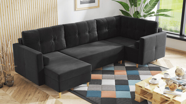 FRONTI Sedací souprava RUTAR šedá - DREAM VELVET 202.13