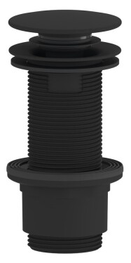 SAPHO - Umyvadlová výpust 5/4“, click-clack, velká zátka, 10-80, ABS/černá mat CV1132B