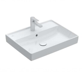 VILLEROY & BOCH - Collaro Umyvadlo 60x47 cm, s přepadem, otvor pro baterii, CeramicPlus, Stone White 4A336GRW