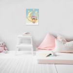 Antistresové omalovánky TSvetnoy TSvetnoy, LC015e, Diamond painting - diamantové malování, 20 x 30 cm, Sovička na měsíci