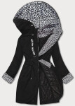 Černá dámská bunda parka s kapucí (B8042-1026) odstíny černé 50