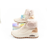 Skechers Uno Rugged dámská sportovní obuv zateplené boty zimní béžové dámské 37