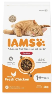 IAMS Cat Adult a Senior Indoor Chicken 2 kg / Granule pro kočky / Pro kočky v bytě / Kuřecí (1753-150437)