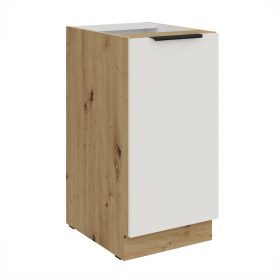 Spodní skříňka Aria 40 D 1F BB Barva korpusu: Dub artisan, Barva dvířek: WH - Crystal white AFM