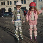 Konges Sløjd Dětské chrániče Cherry – sada 6 ks, růžová barva