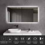 CERANO - Koupelnové LED zrcadlo Fiore - 80x60 CER-476708
